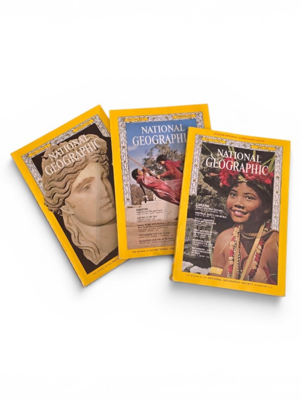 Vintage National Geographic Magazine Lot 3 Issues 1967 January May August Reader